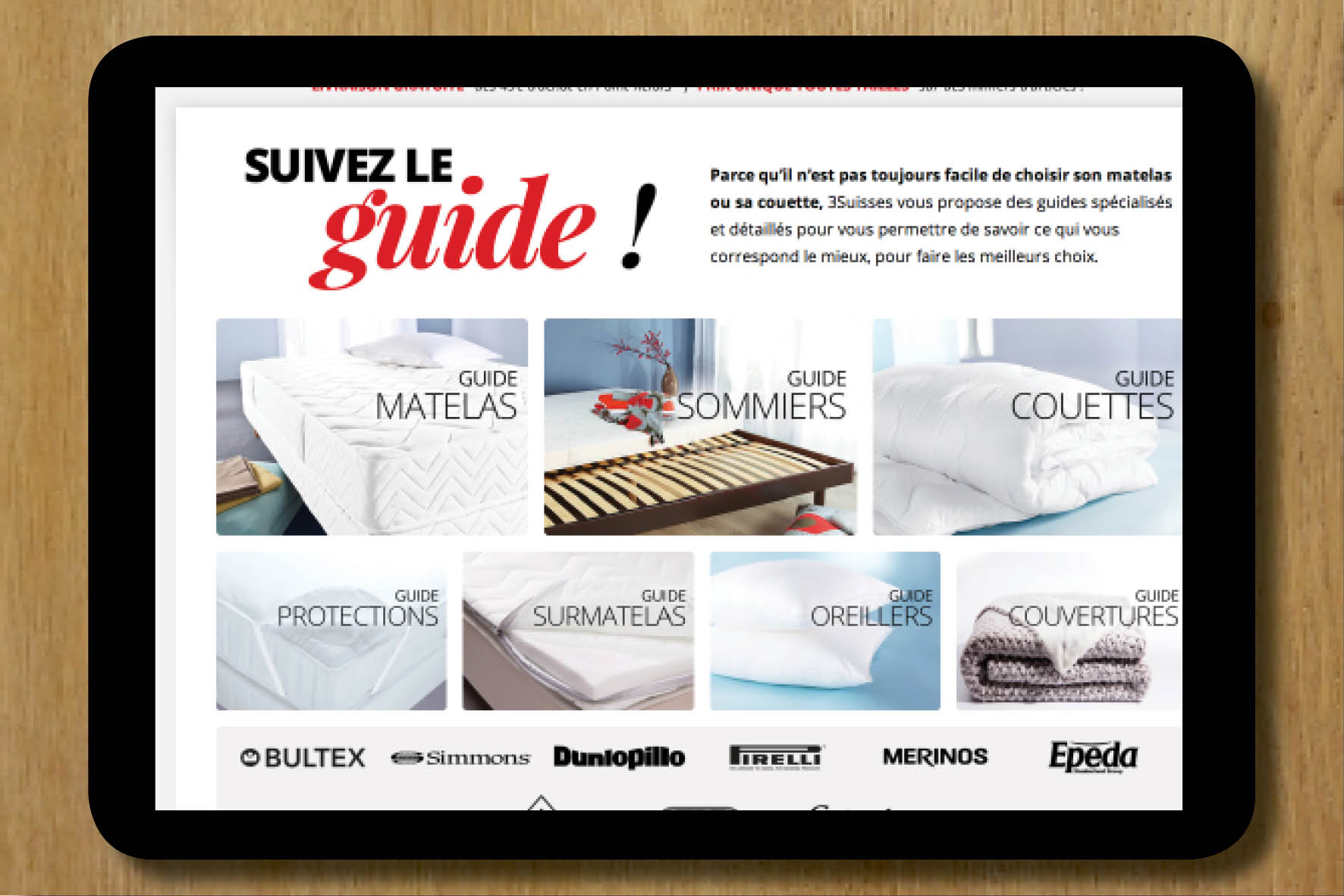 rédaction guide rédaction guide d'achat rédaction guide matelas 3Suisses Céline Plunian freelance 3Suisses