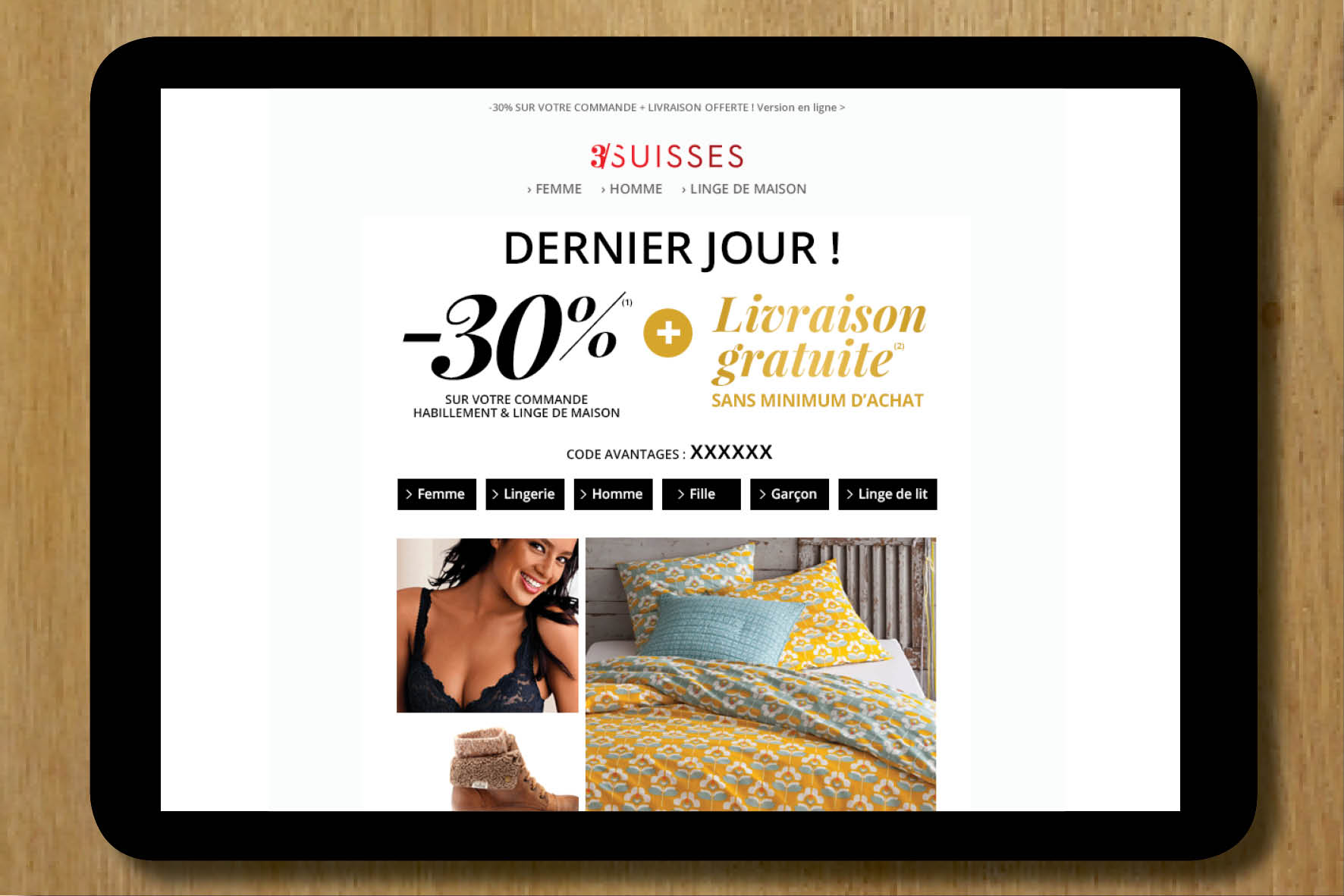 rédaction rédaction multicanal conception rédaction rédaction magalogues rédaction mobile rédaction emailings rédaction marketing rédaction de contenus éditoriaux Céline Plunian accroches 3Suisses