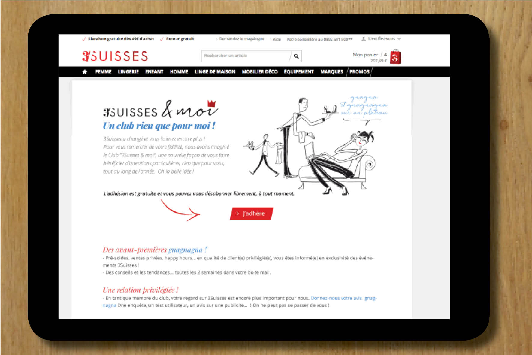 rédaction marketing rédaction de page services rédaction de site internet 3Suisses Céline Plunian freelance 3Suisses